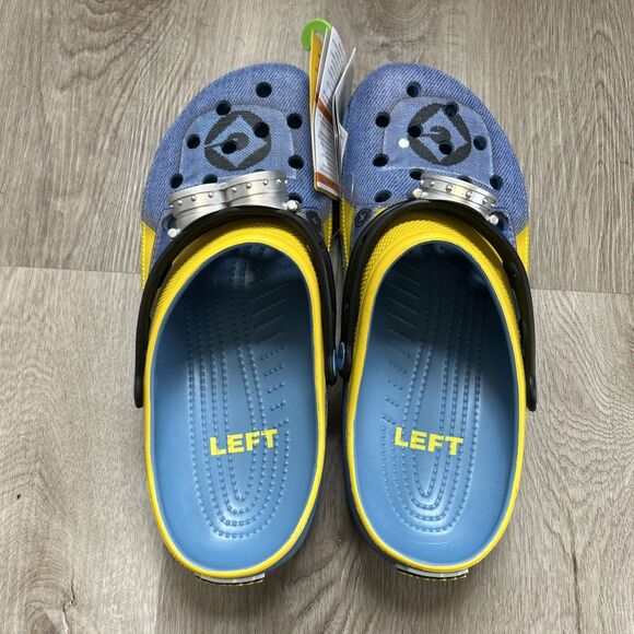 Despicable Me x Crocs Mens 12 Classic Clogs Minions Yellow Blue Clog Shoes NEW main image 11